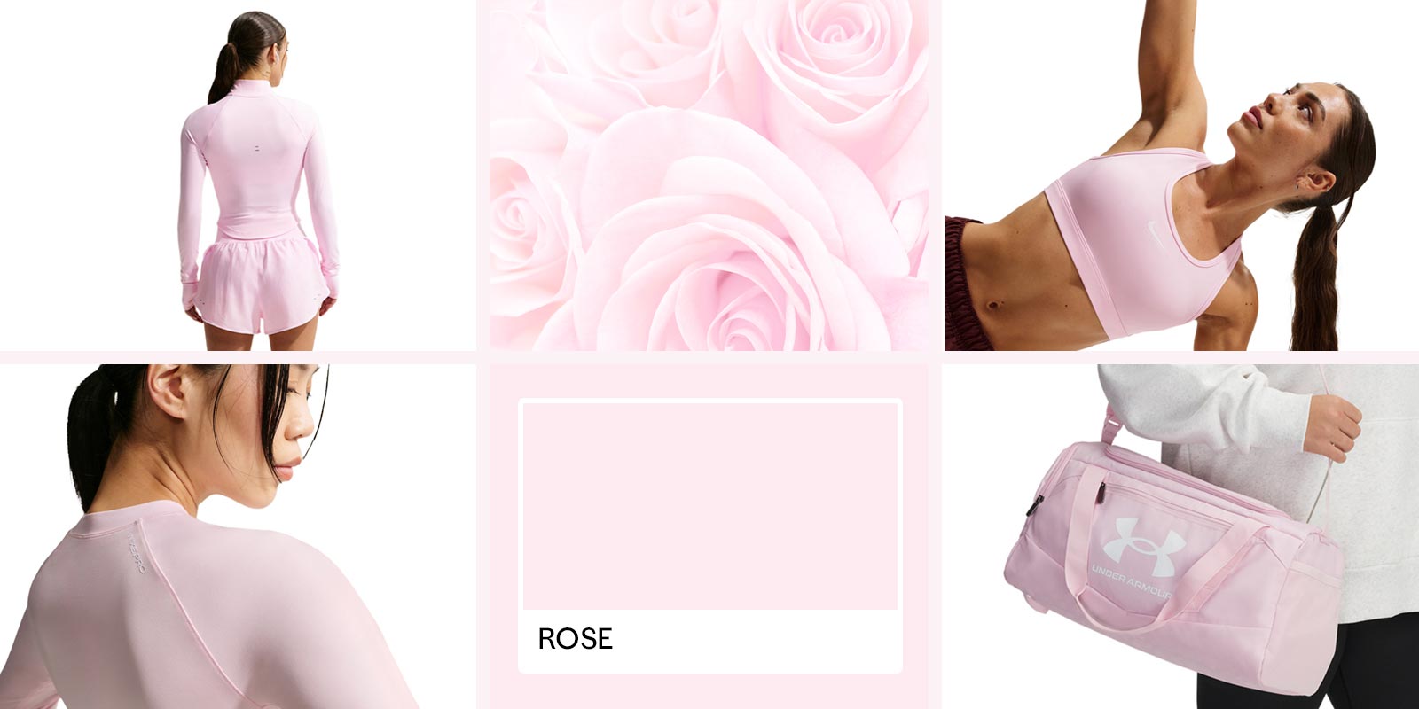 Women’s Training Apparel in Baby Pink