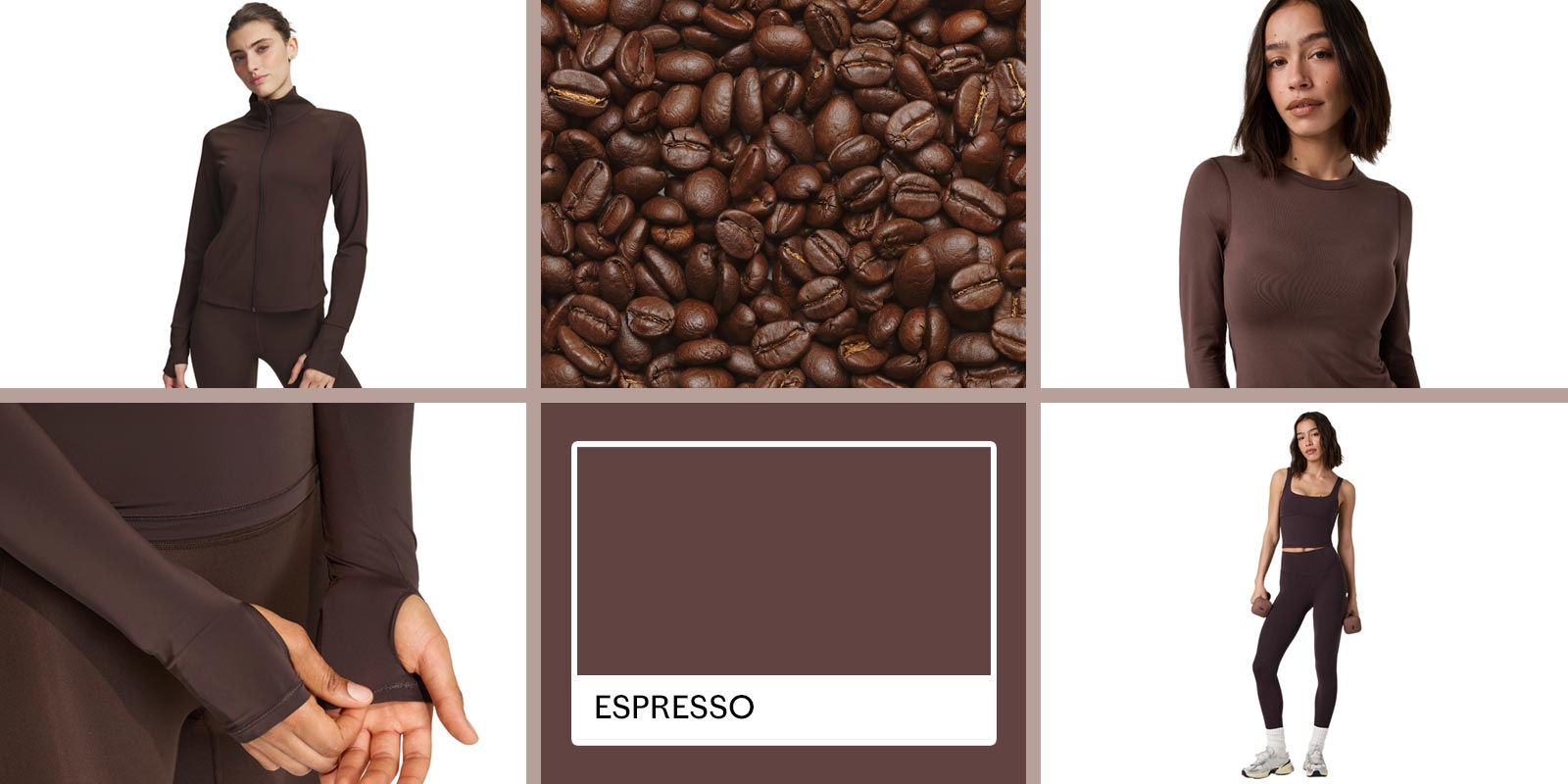 Vêtements d’entrainement pour femmes en brun Espresso